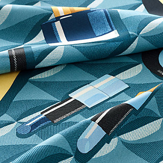 Lenço 90 Beauté Composée - Azul | Hermès Brasil